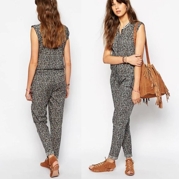 Scotch & Soda Pants - Scotch & Soda Pinecone Print Jumpsuit
